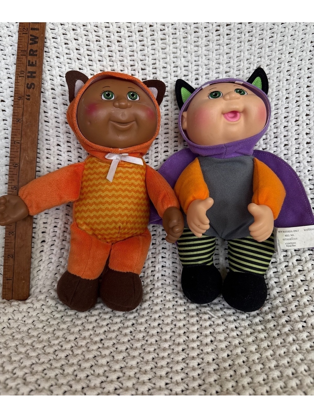 Cabbage Patch Kids Plush Dolls Set of 2 in Animal Costumes